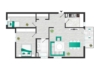 Moderne Eleganz: 3-Zimmer-Wohnung mit Balkon - Grundriss