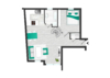 Wohntraum auf zwei Etagen - sanierte Maisonettewohnung mit Balkon - Grundriss Etage 1