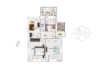 Mitten im Leben, ruhig zu Hause – 3-Zimmer-Wohnung mit Balkon - Grundriss