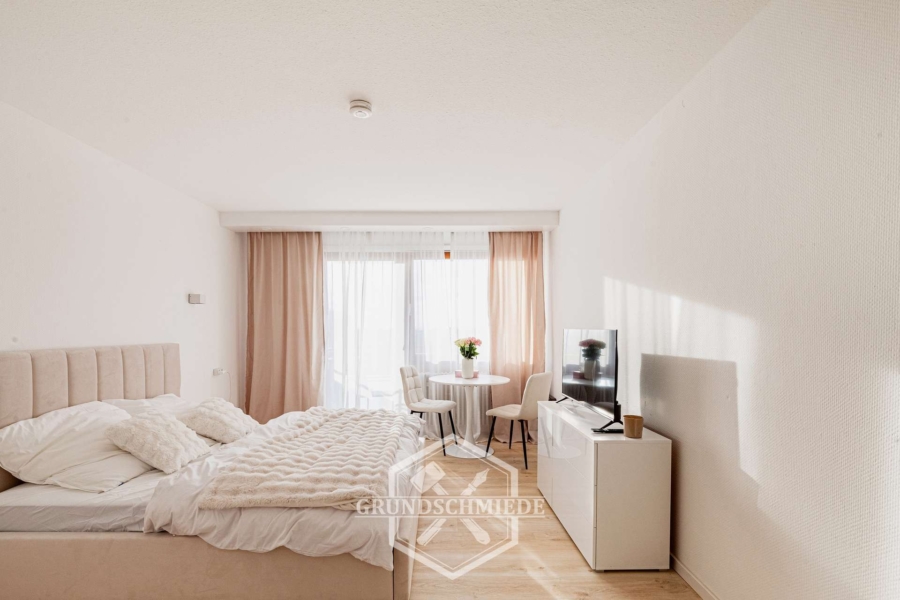 Voll möbliert & sofort einziehen – Apartment mit Balkon, 73760 Ostfildern, Etagenwohnung