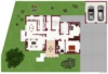 Zweifamilienhaus mit Gartenparadies und Kaminofen - Grundriss EG