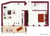Gut geschnittene 2-Zimmer-Wohnung mit großem Balkon - Grundriss